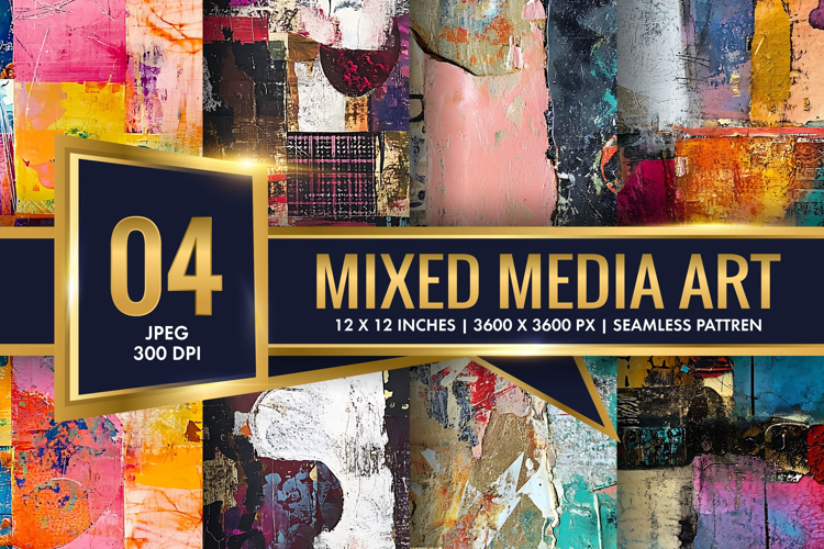 Mixed Media Art Digital Paper