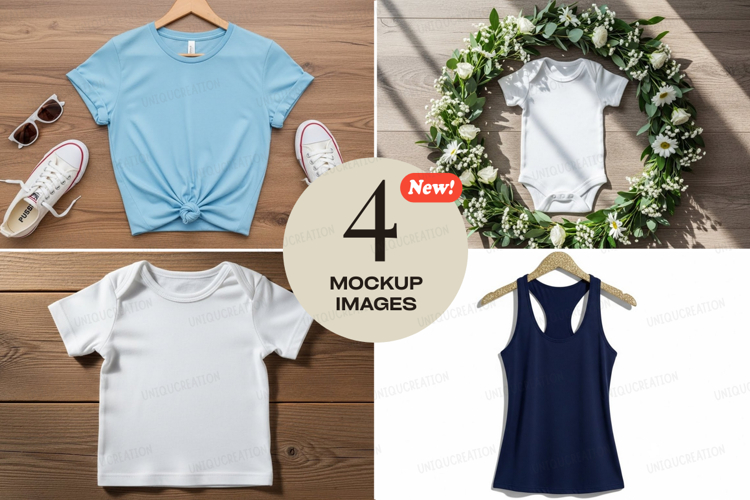 White Tshirt Mockup Image 14