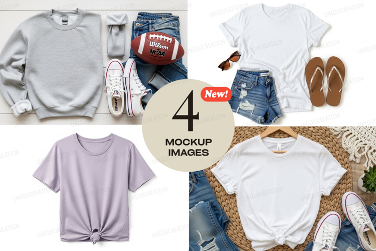 Casual summer outfits mockup