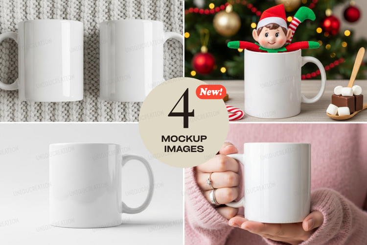 Christmas mug mockup