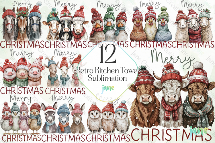 Retro Kitchen Towel Sublimation