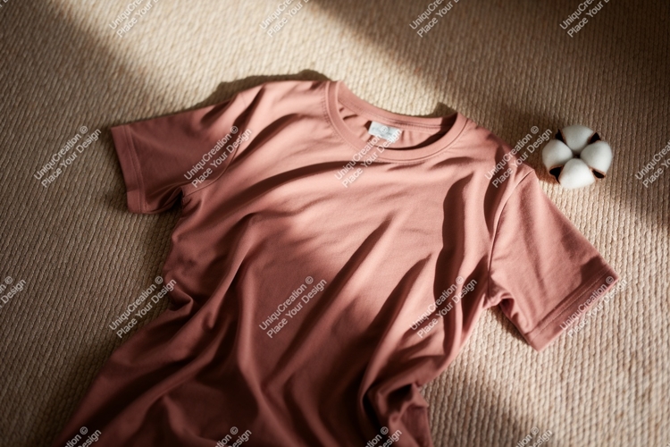 Rose t shirt cotton mockup image