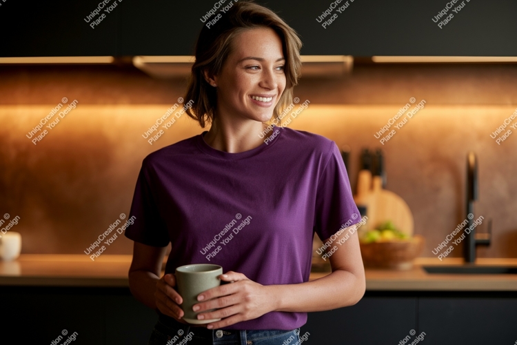 Smiling man holding coffee mug casual