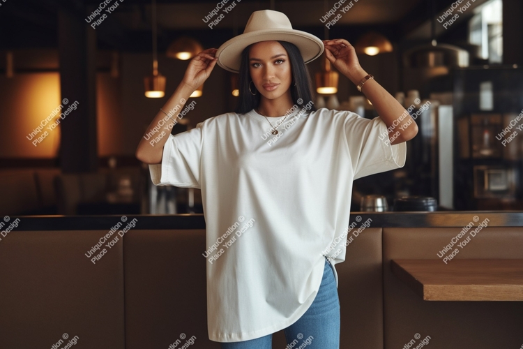 White Tshirt Mockup Image 13