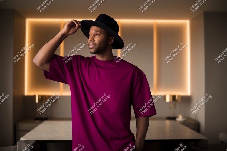 Black Tshirt Mockup Image 24