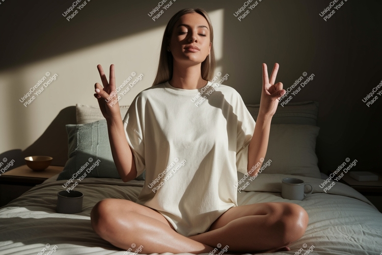 Woman Meditating Clipart Image 18