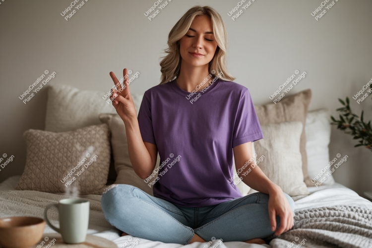Woman Meditating Clipart Image 22