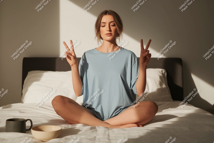Woman Meditating Clipart Image 16