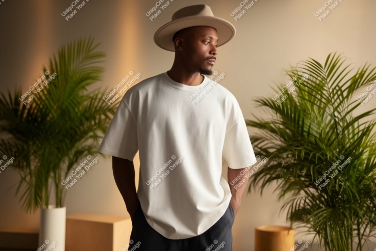 White Tshirt Mockup Image 17