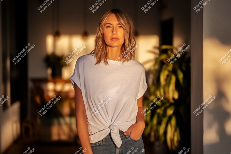 White Tshirt Mockup Image 11