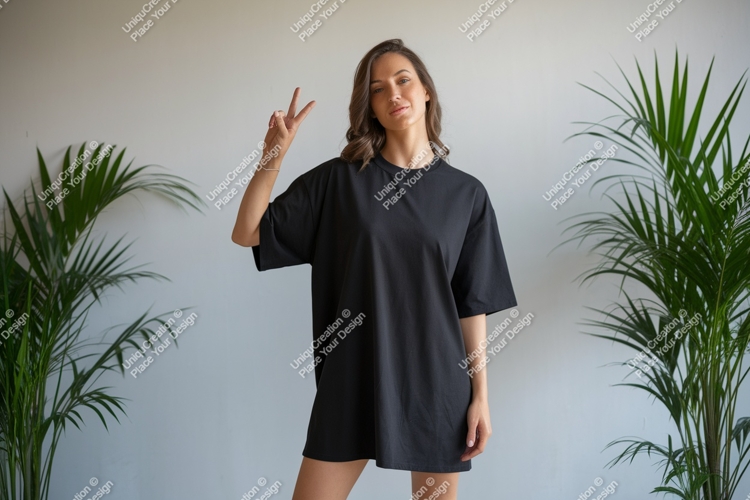 Black Tshirt Mockup Image 9