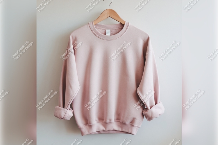 Pink Tshirt Mockup Hanging On Wooden Hanger