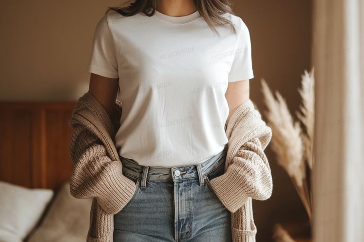 White Tshirt Mockup Image 20