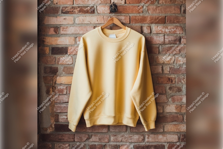 Yellow Sweatshirt On Hanger Tshirt Mockup