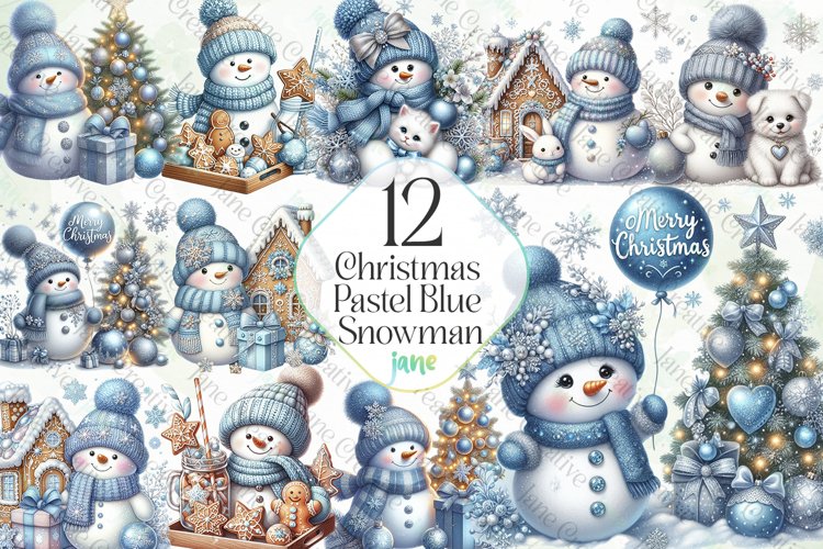 Cute Snowman Clipart Image 23