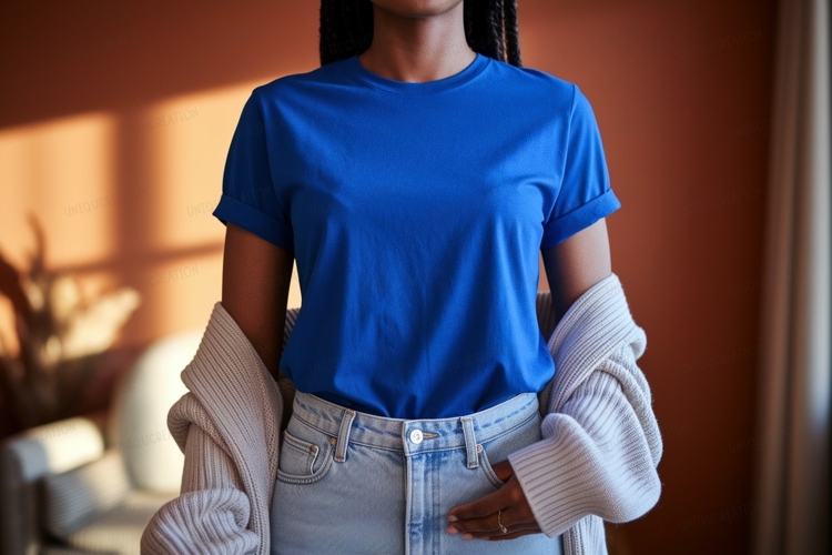 Blue tee light denim cardigan image