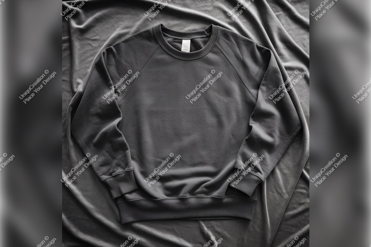 Dark Grey Tshirt Mockup Flat Lay