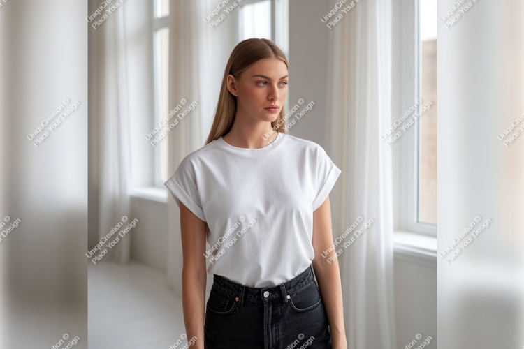 White Tshirt Mockup Image 13
