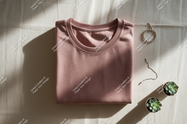 Rose pink t shirt jewelry succulents image