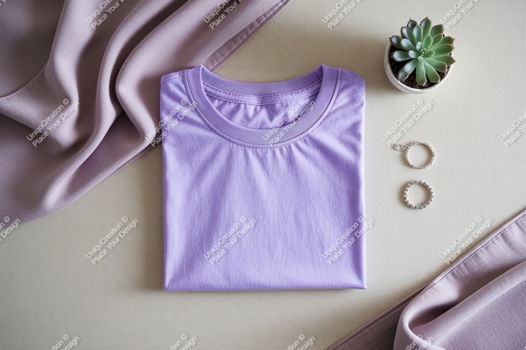 Purple t shirt fabric rings succulent image