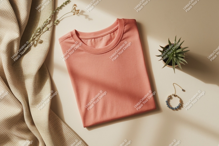 Coral t shirt fabric plant bracelet image example image 1