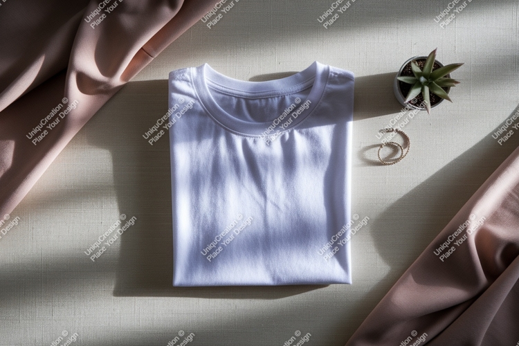 White t shirt pink fabric plant jewelry clothing