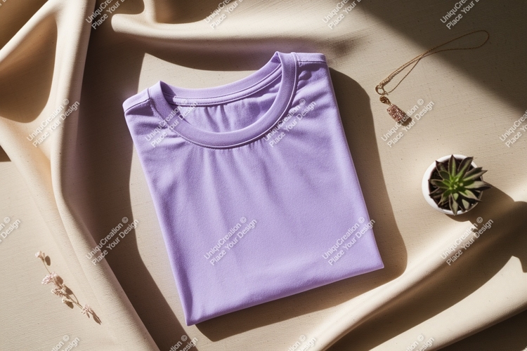Lavender t shirt jewelry succulent mockup