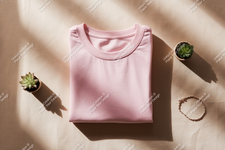 Pink shirt succulent bracelet folded plant