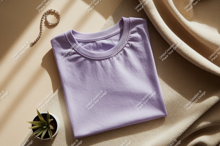 Lavender shirt jewelry plant mockup