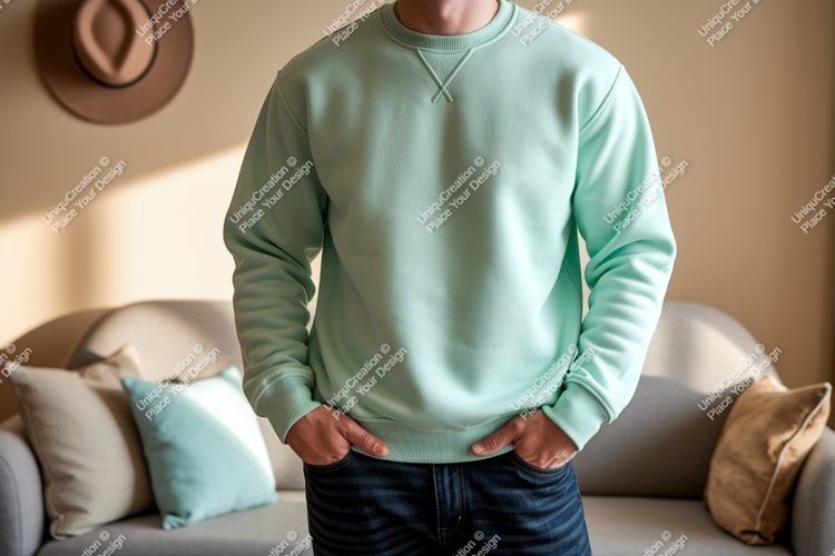 Mint green sweatshirt casual comfort image
