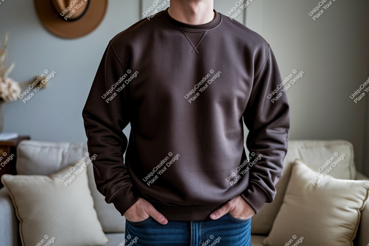 Brown sweatshirt comfortable casual clothing
