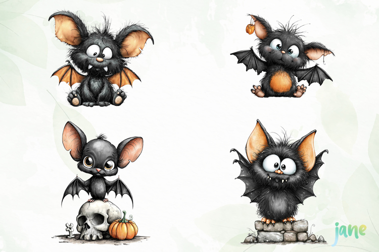Quirky Bat Clipart Sublimation