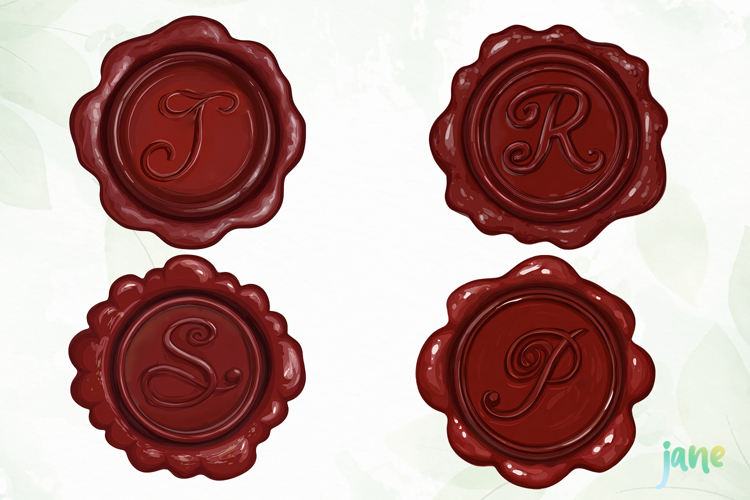 Red Wax Stamp Letter Clipart