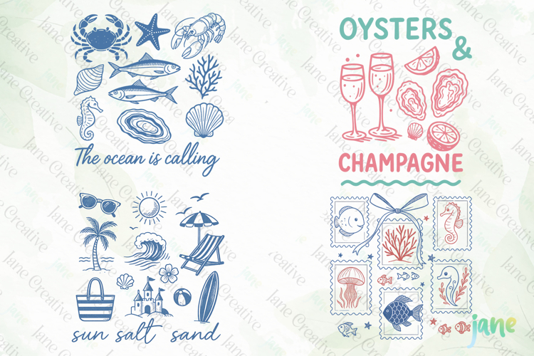 Watercolor Beach Clipart Image 17