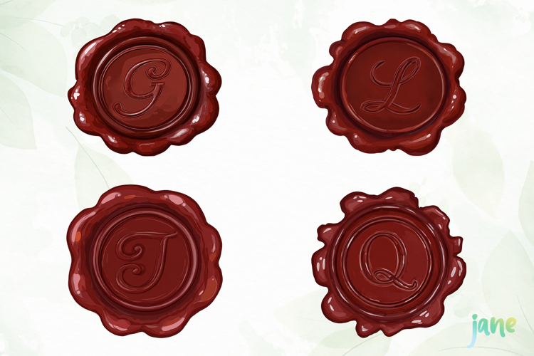 Red Wax Stamp Letter Clipart