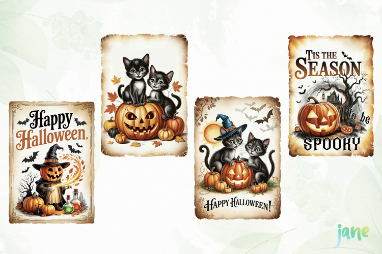 Retro Halloween Quotes Sublimation