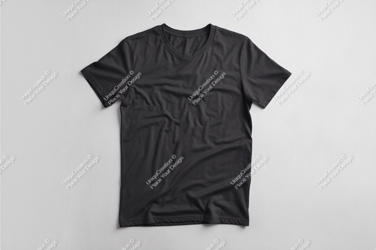 Black Tshirt Mockup Image 6
