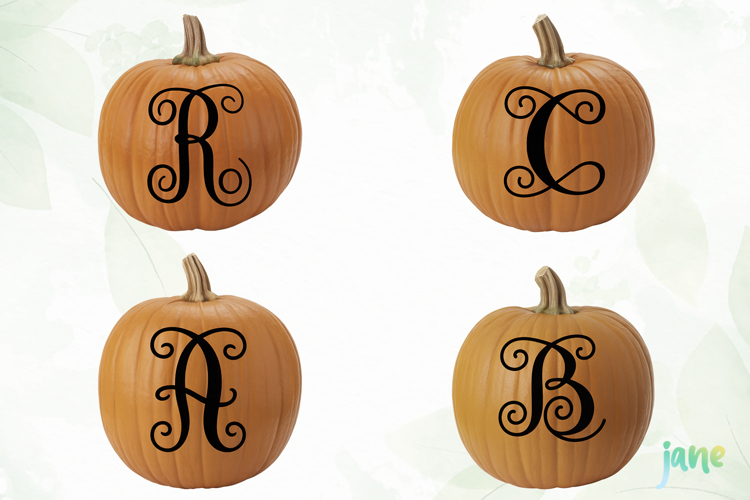 Pumpkin Letter Decals Sublimation