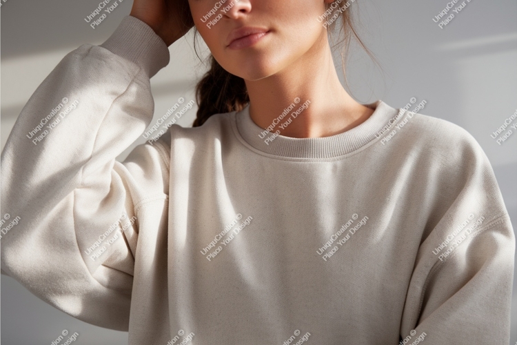 Close up of a sweater mockup