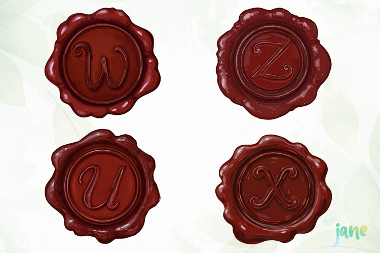 Red Wax Stamp Letter Clipart