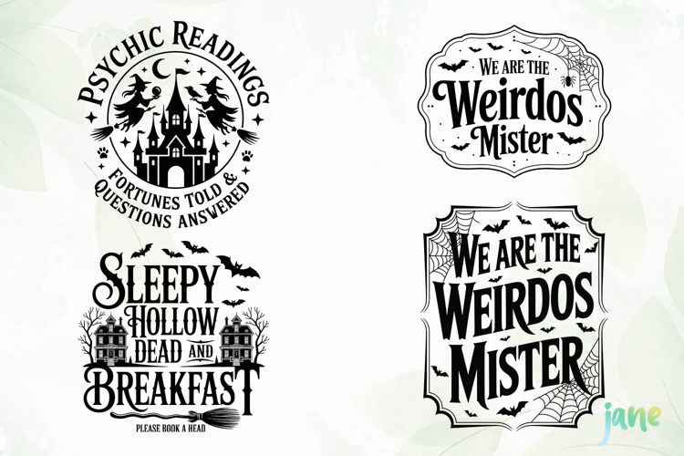 Halloween Vintage Sign SVG