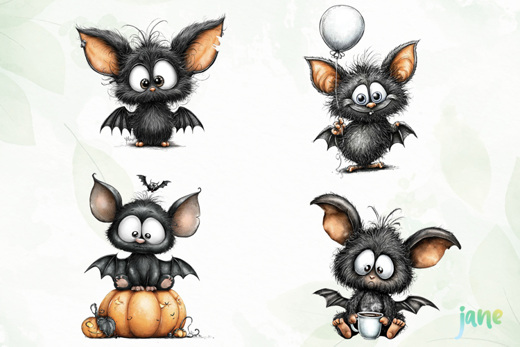 Quirky Bat Clipart Sublimation