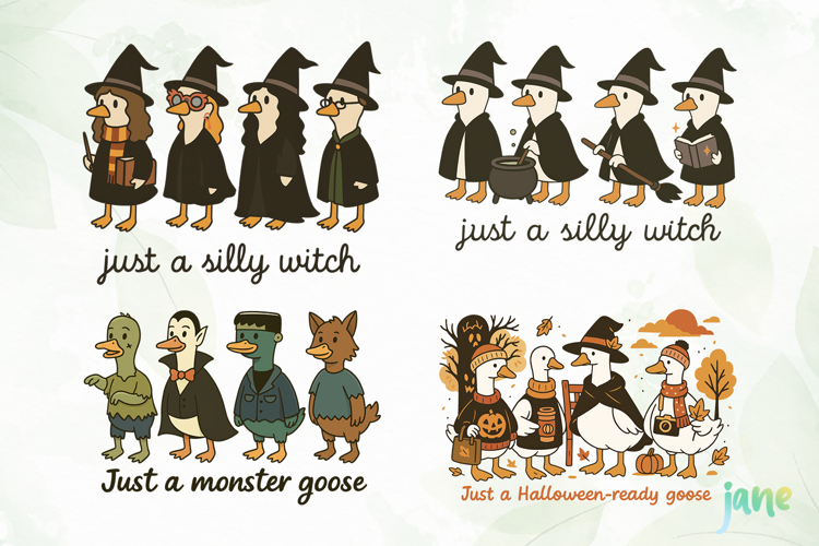 Halloween Silly Goose Sublimation