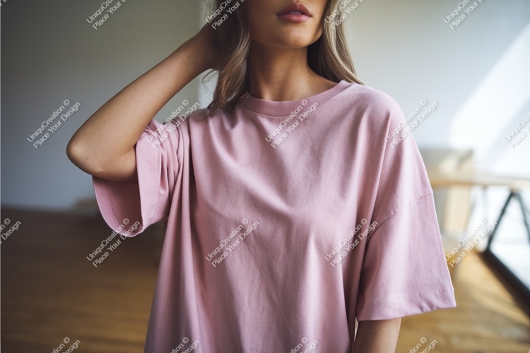 Pink shirt mockup clothing apparel
