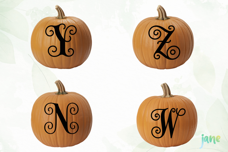Pumpkin Letter Decals Sublimation