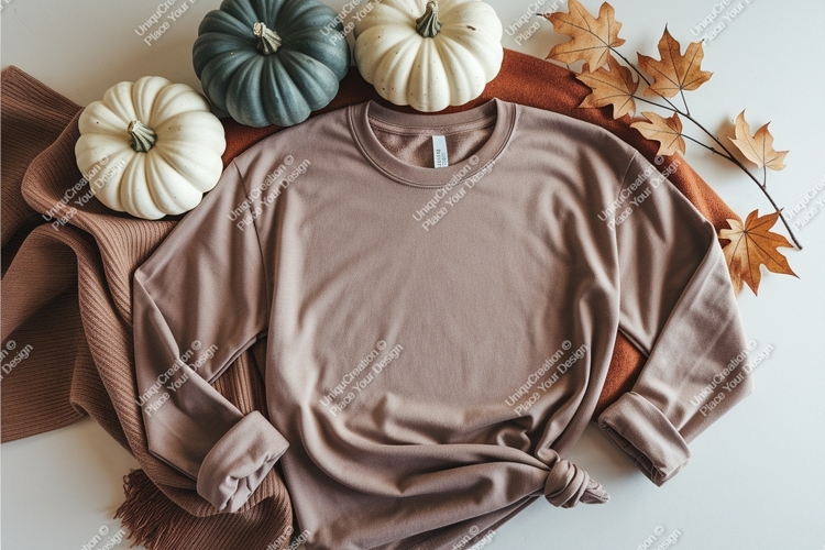 Sweatshirt with pumpkins mockup