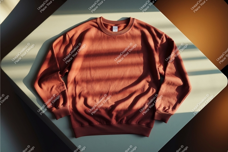 Simple sweatshirt flatlay mockup