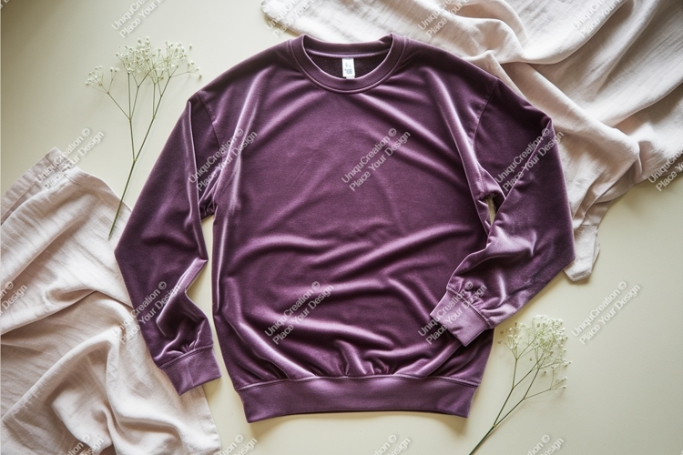 Purple sweatshirt mockup