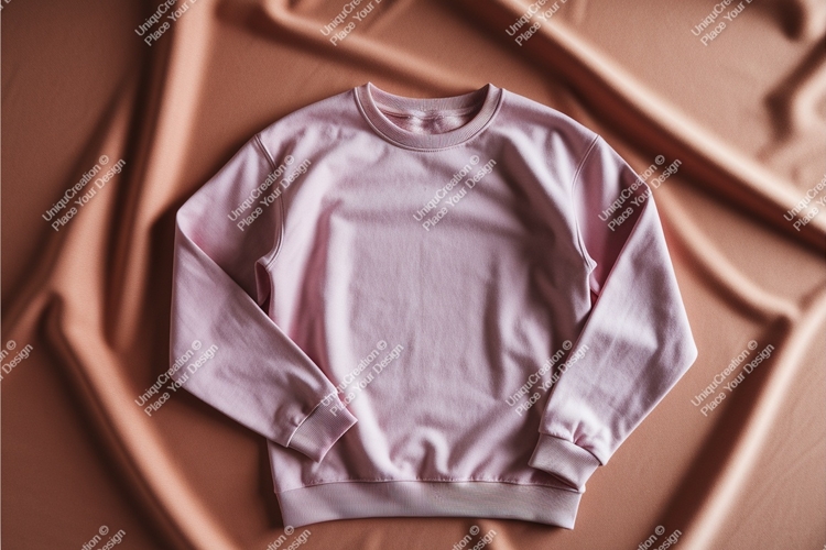 Pink shirt on fabric mockup