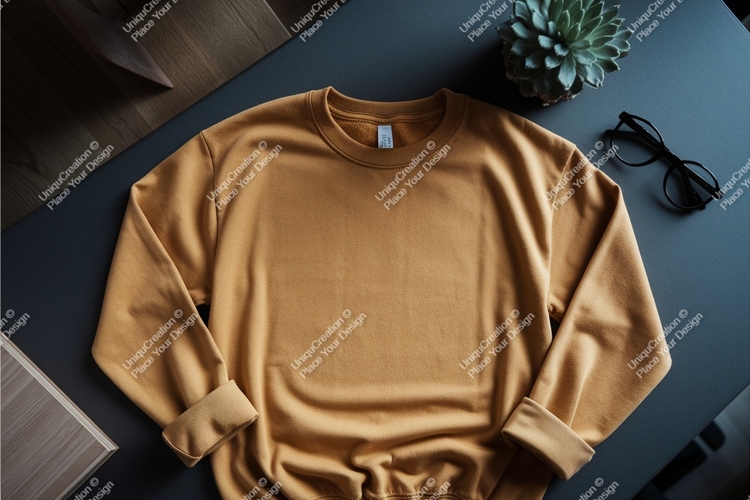 Brown sweatshirt and succulent mockup
